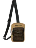 Karl Lagerfeld Jeans mesh-panel string messenger bag - 1ZJ CHIPMUNK