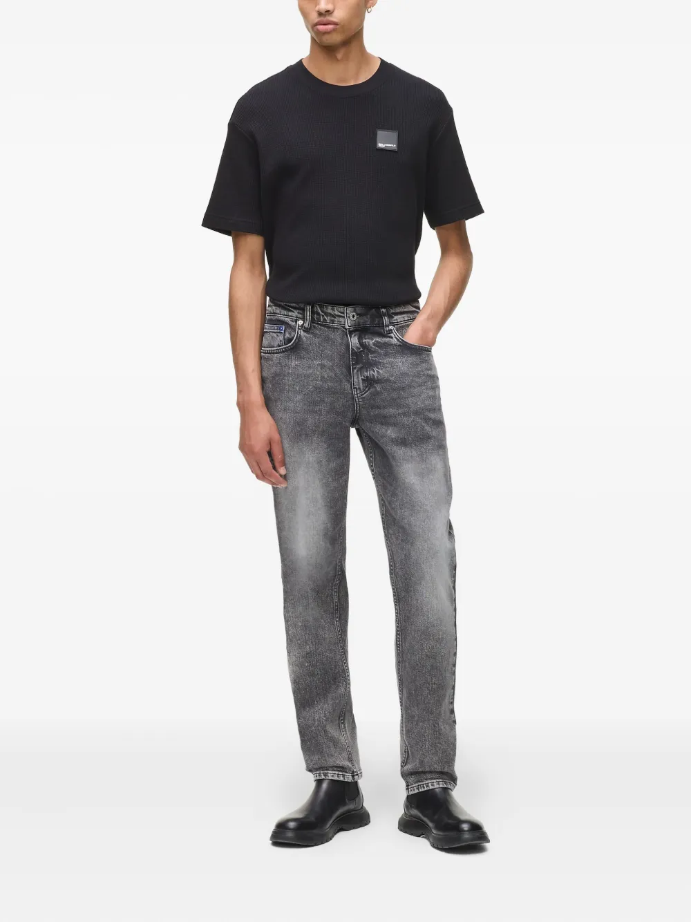 Karl Lagerfeld Jeans Stretch-katoenen jeans - Grijs