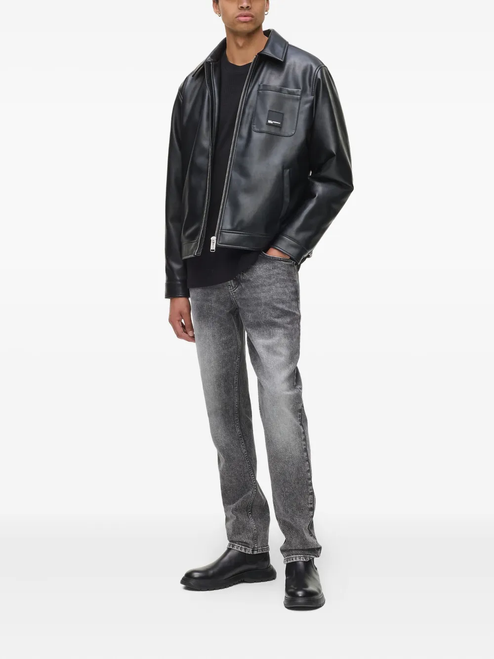 Karl Lagerfeld Jeans Stretch-katoenen jeans Grijs