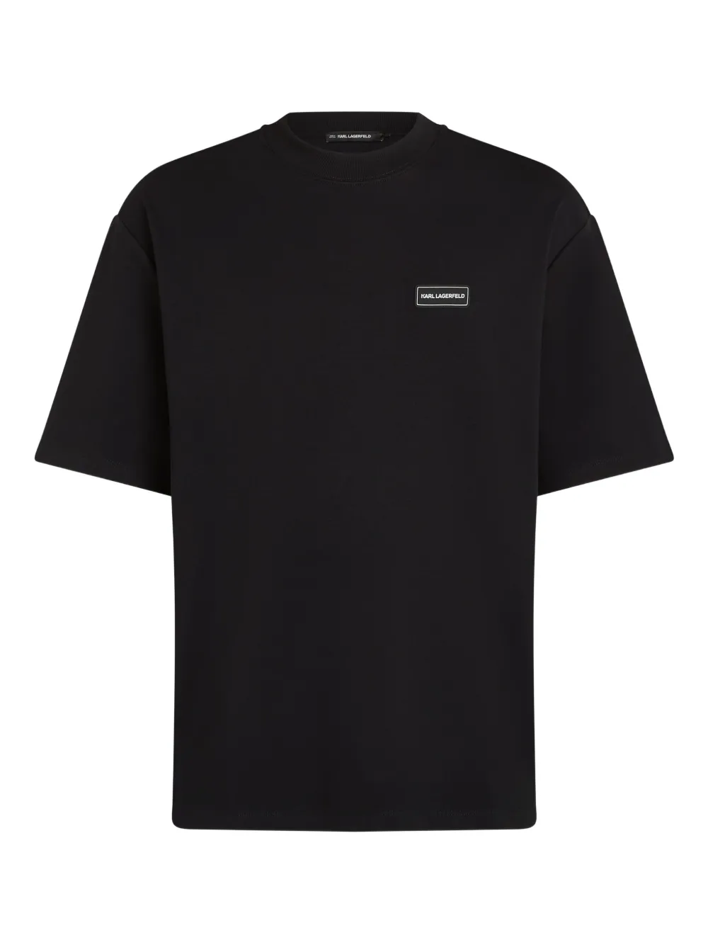 Karl Lagerfeld T-shirt met logoplakkaat Zwart