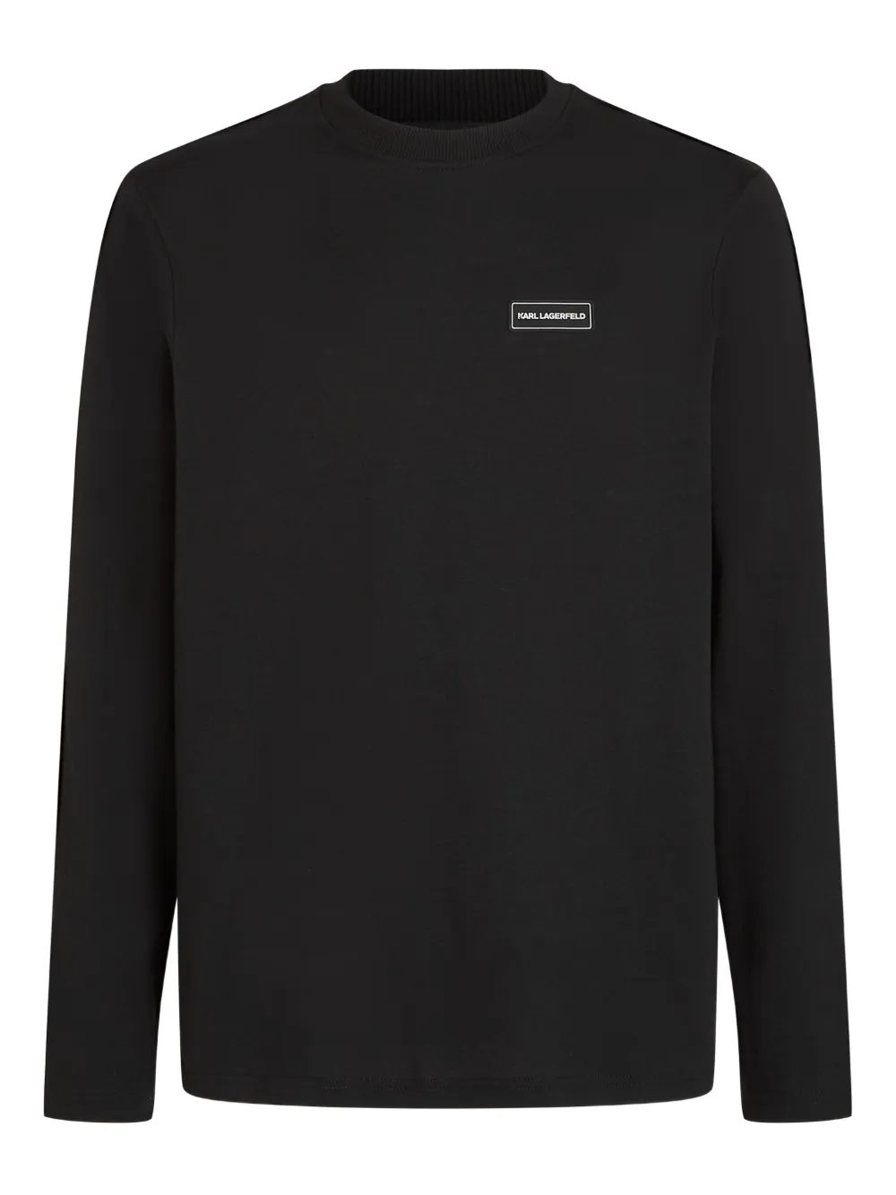 Karl Lagerfeld logo-patch long-sleeve T-shirt | Black | Image 1
