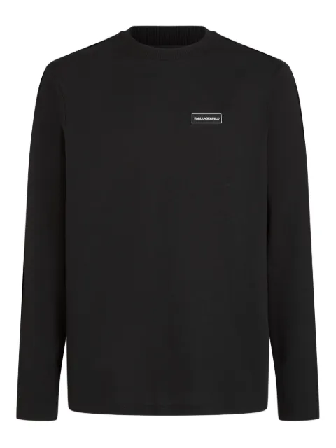 Karl Lagerfeld logo-patch long-sleeve T-shirt