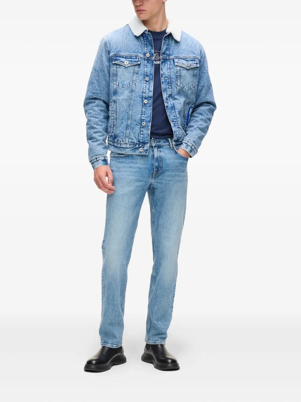 Karl Lagerfeld Jeans Jeans van biologisch katoen - Blauw