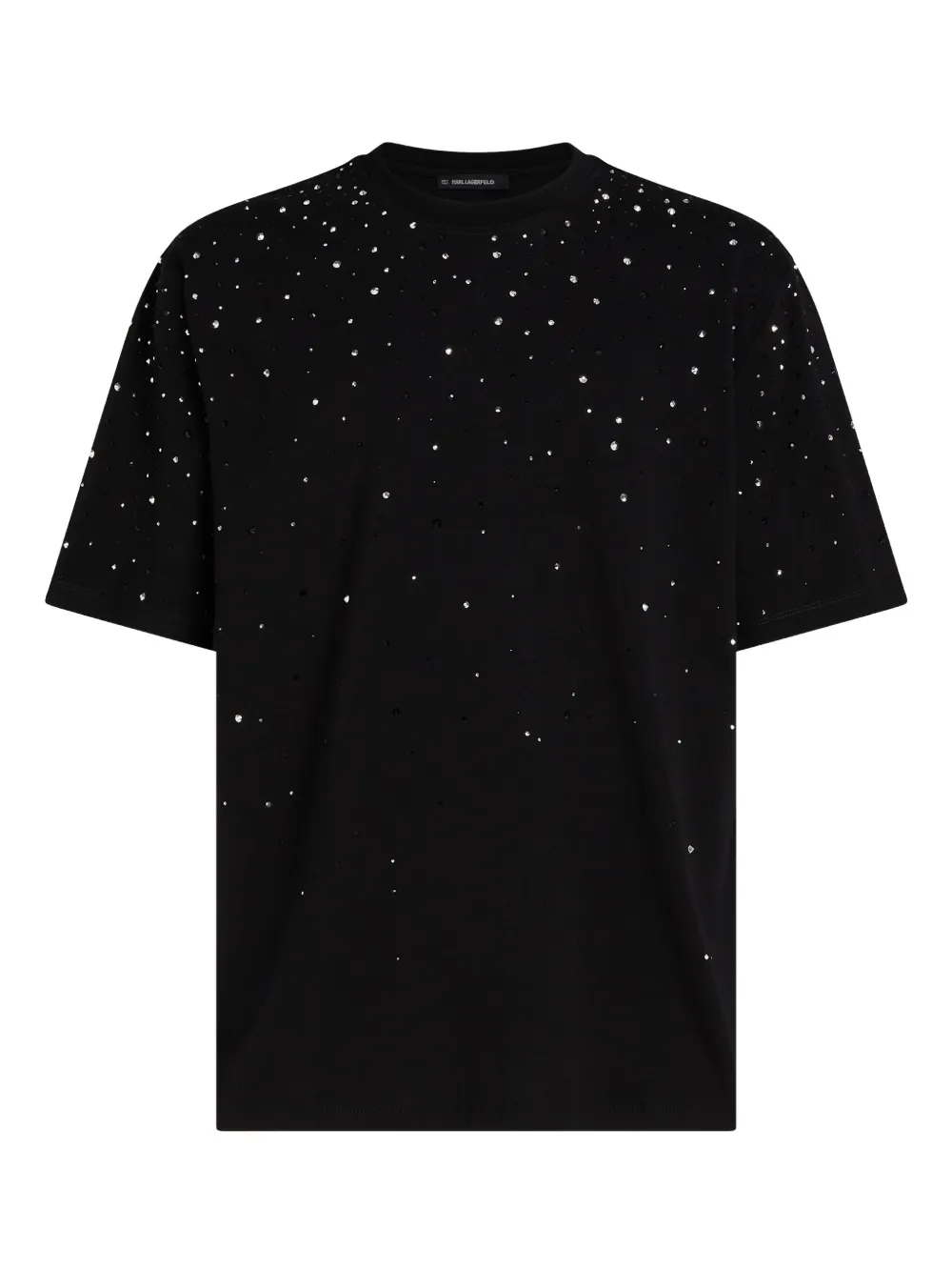 Karl Lagerfeld rhinestone-embellished T-shirt | Black | Image 1