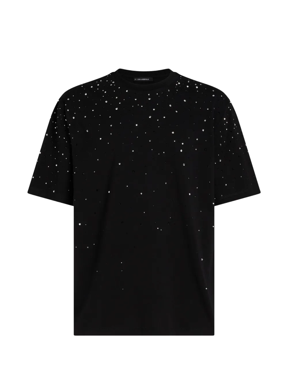 Karl Lagerfeld T-shirt con strass - Nero