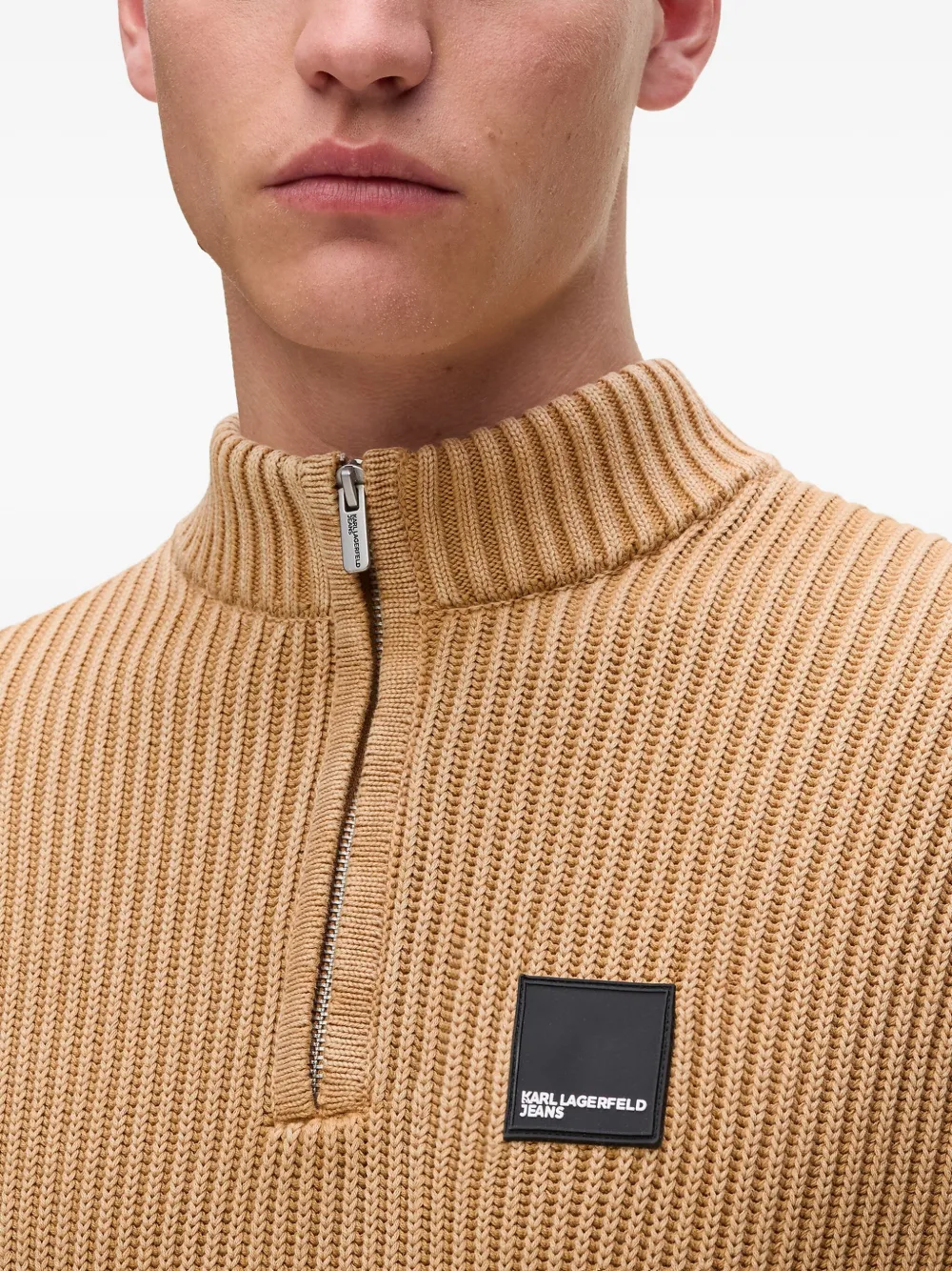 Karl Lagerfeld Jeans Ribgebreide trui Beige