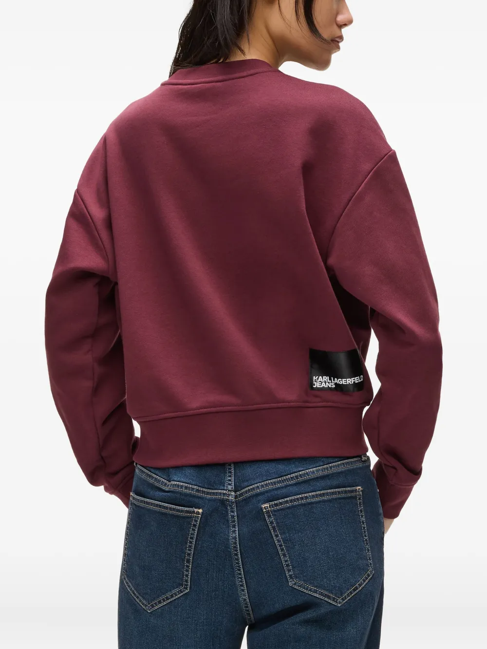 Karl Lagerfeld Jeans Logo-print Sweatshirt In Red