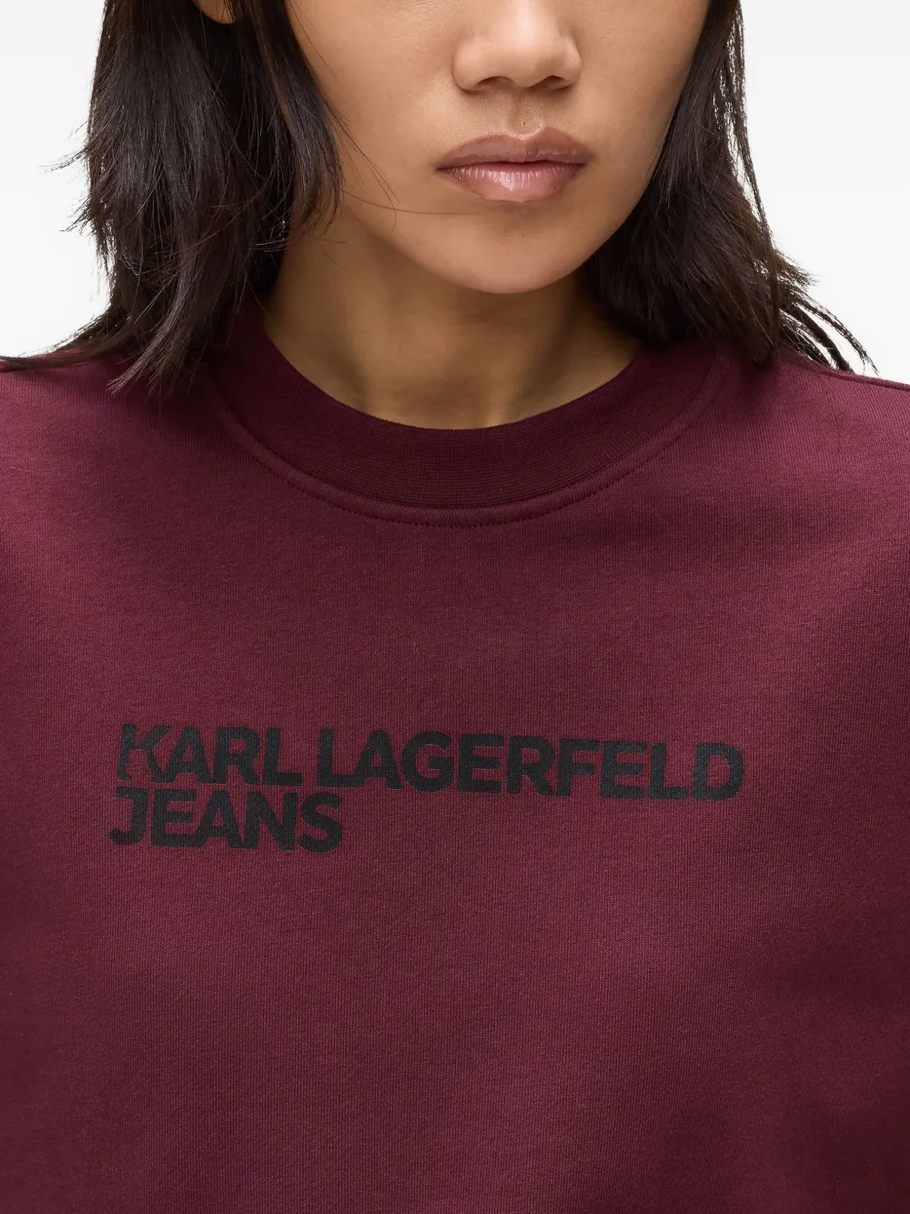 Karl Lagerfeld Jeans Logo-print Sweatshirt In Red