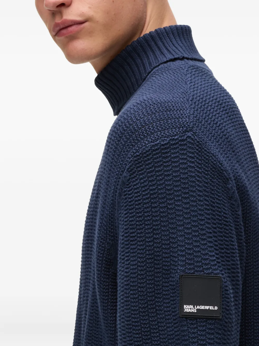 Karl Lagerfeld Jeans Coltrui met patchdetail Blauw