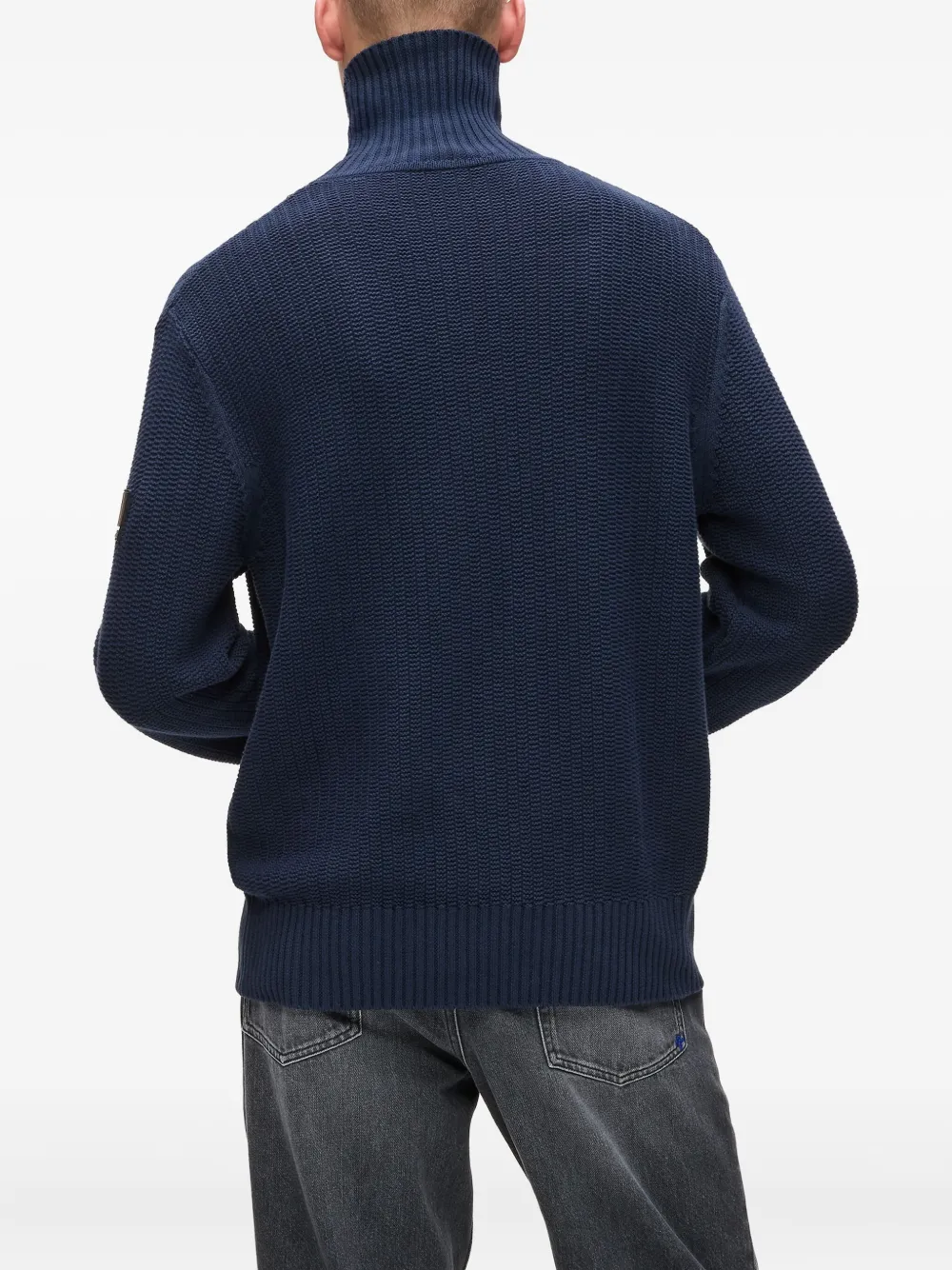 Karl Lagerfeld Jeans Coltrui met patchdetail Blauw