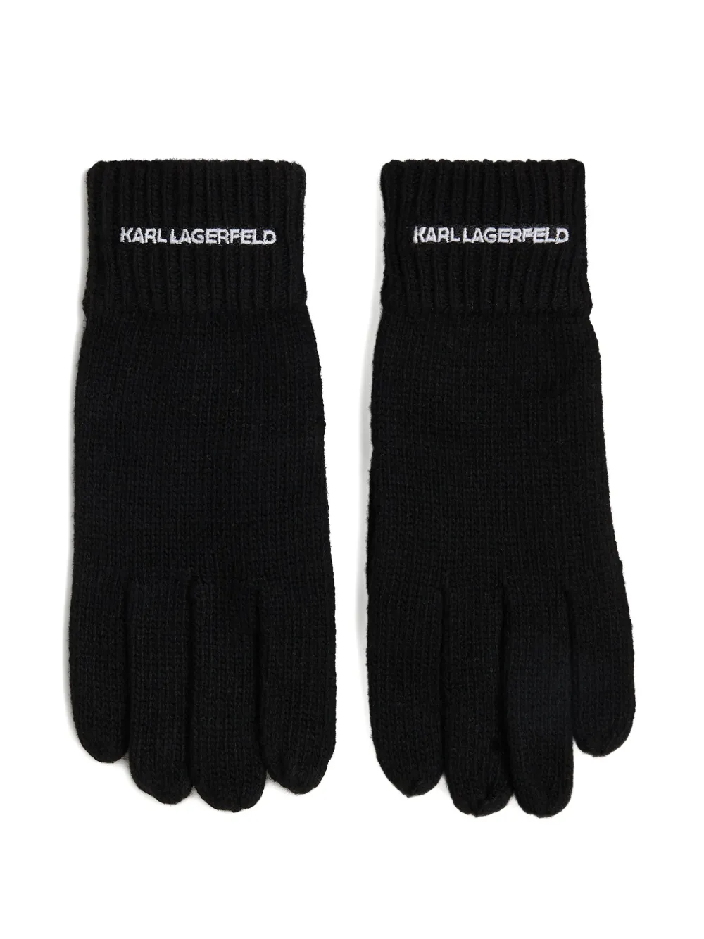 Karl Lagerfeld Gestrickte K/Essential Handschuhe | Schwarz | Image 1