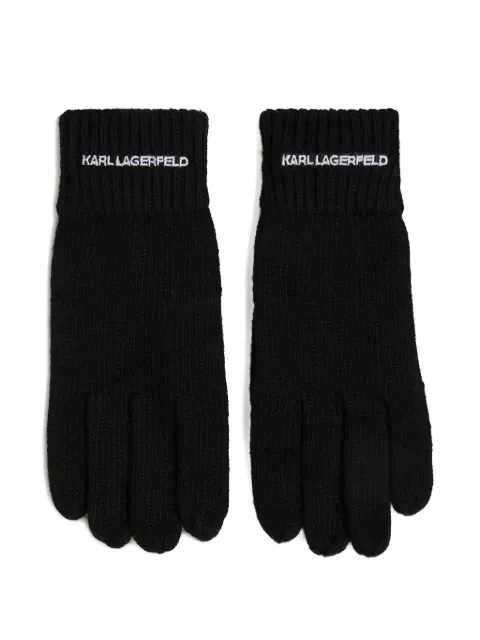 Karl Lagerfeld K/Essential logo knit gloves