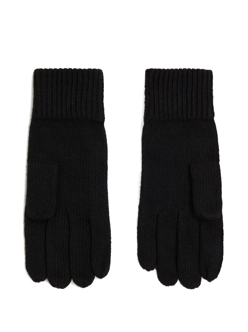 Karl Lagerfeld K/Essential gebreide handschoenen met logo - Zwart