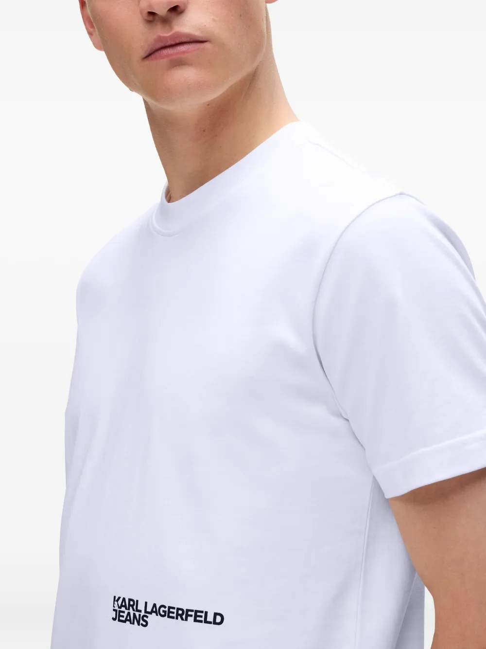 Karl Lagerfeld Jeans Karlism Back-print T-shirt In White