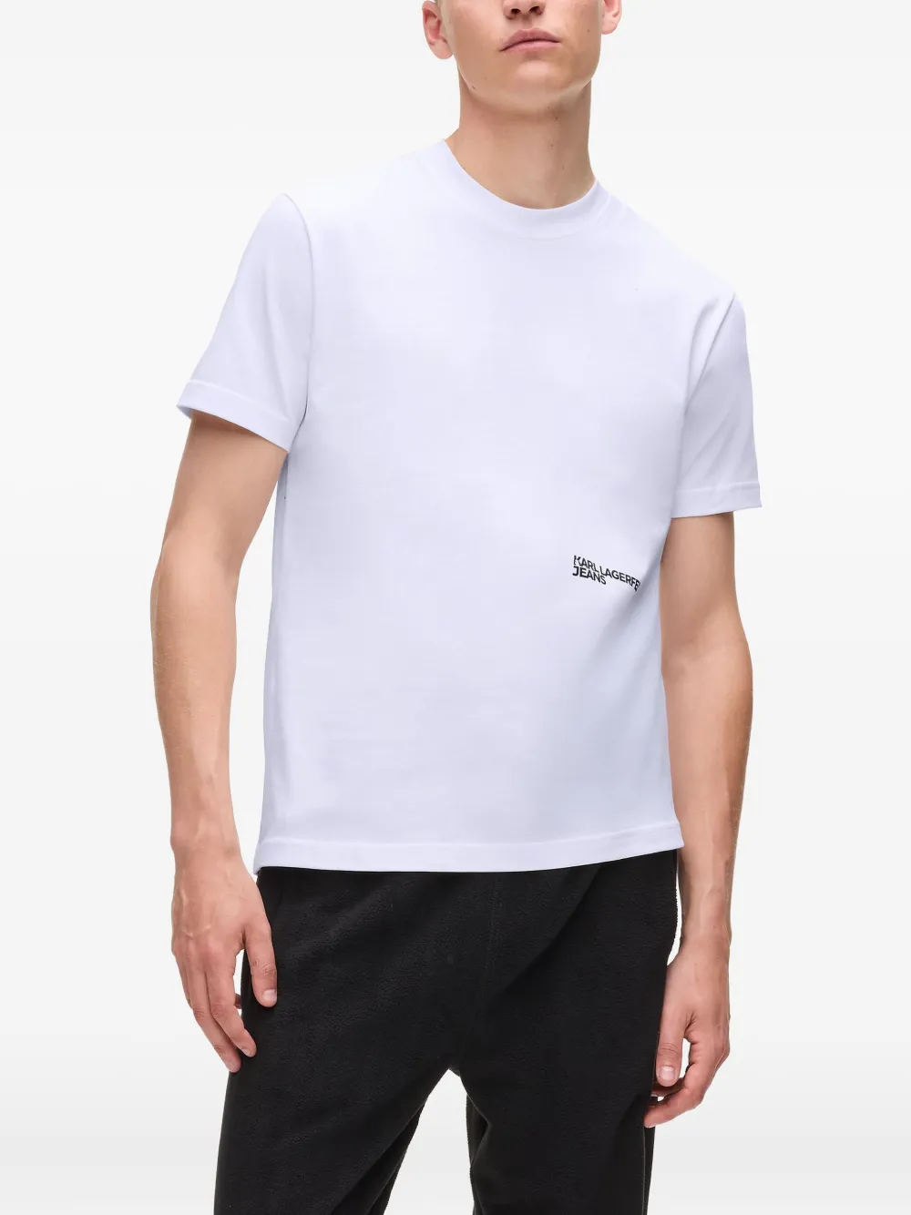 Karl Lagerfeld Jeans Karlism Back-print T-shirt In White