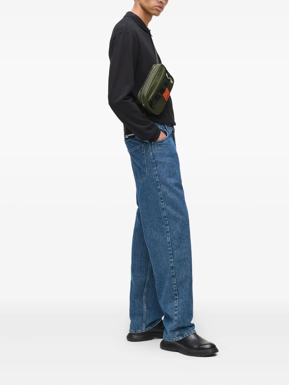 Karl Lagerfeld Jeans Heuptas met gespsluiting - Groen