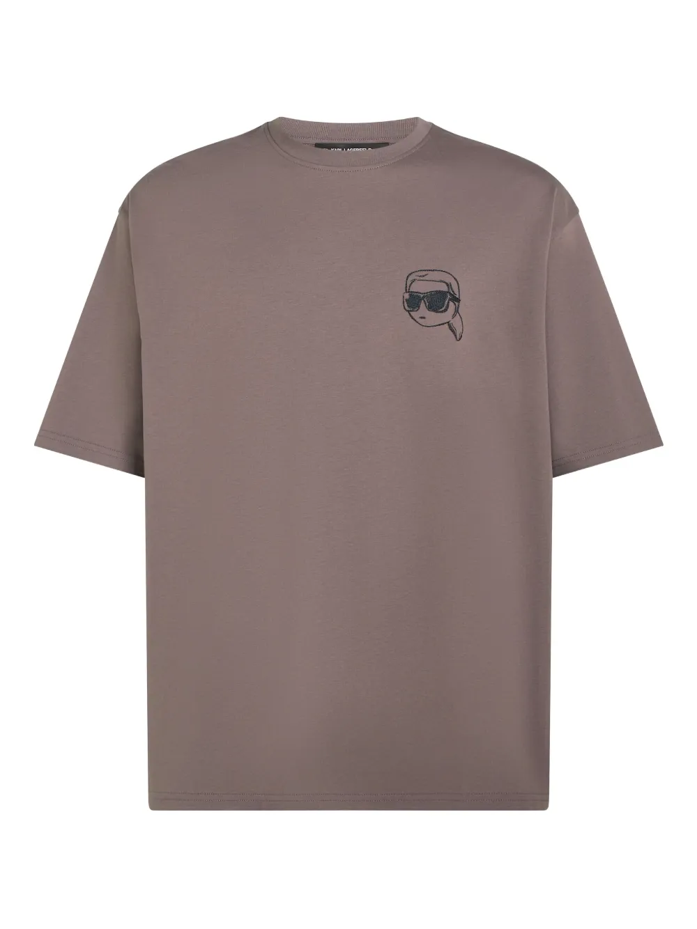 Karl Lagerfeld embroidered-logo t-shirt | Purple | Image 1