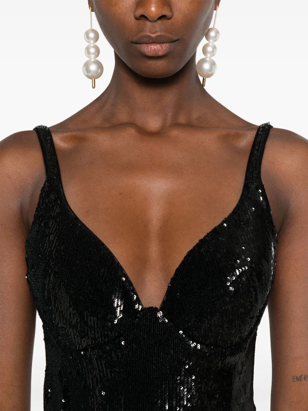 SILK LOVE & LACE Anais jurk Zwart