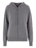 The Row drawstring-hood zip-front cardigan - Grey