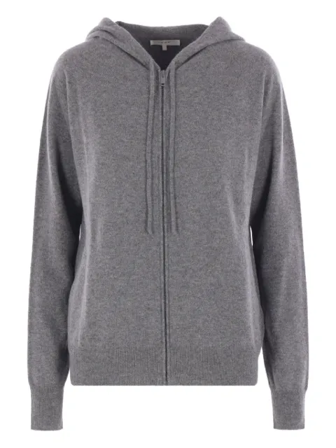 The Row drawstring-hood zip-front cardigan