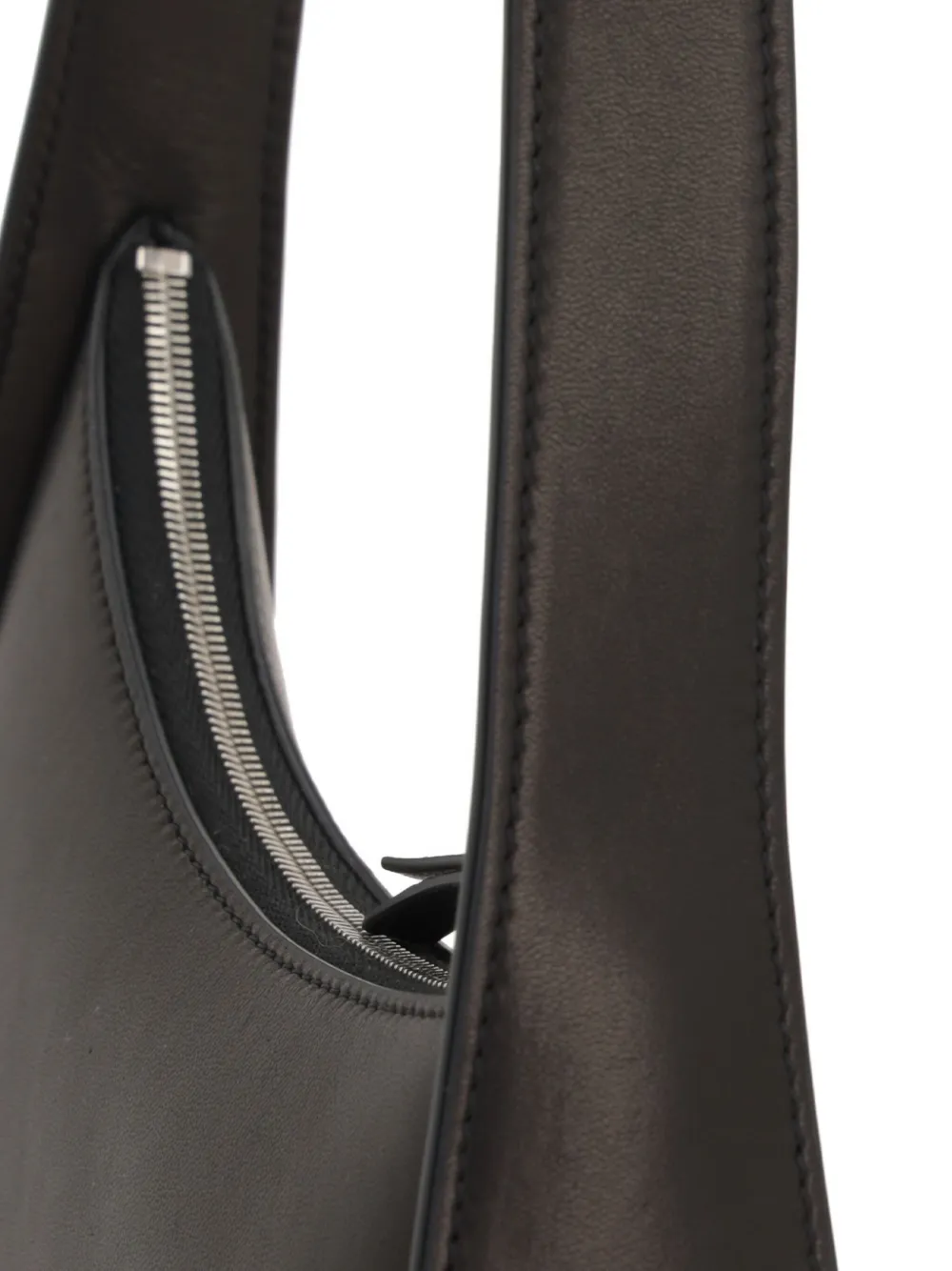 The Row crescent zip shoulder bag Zwart