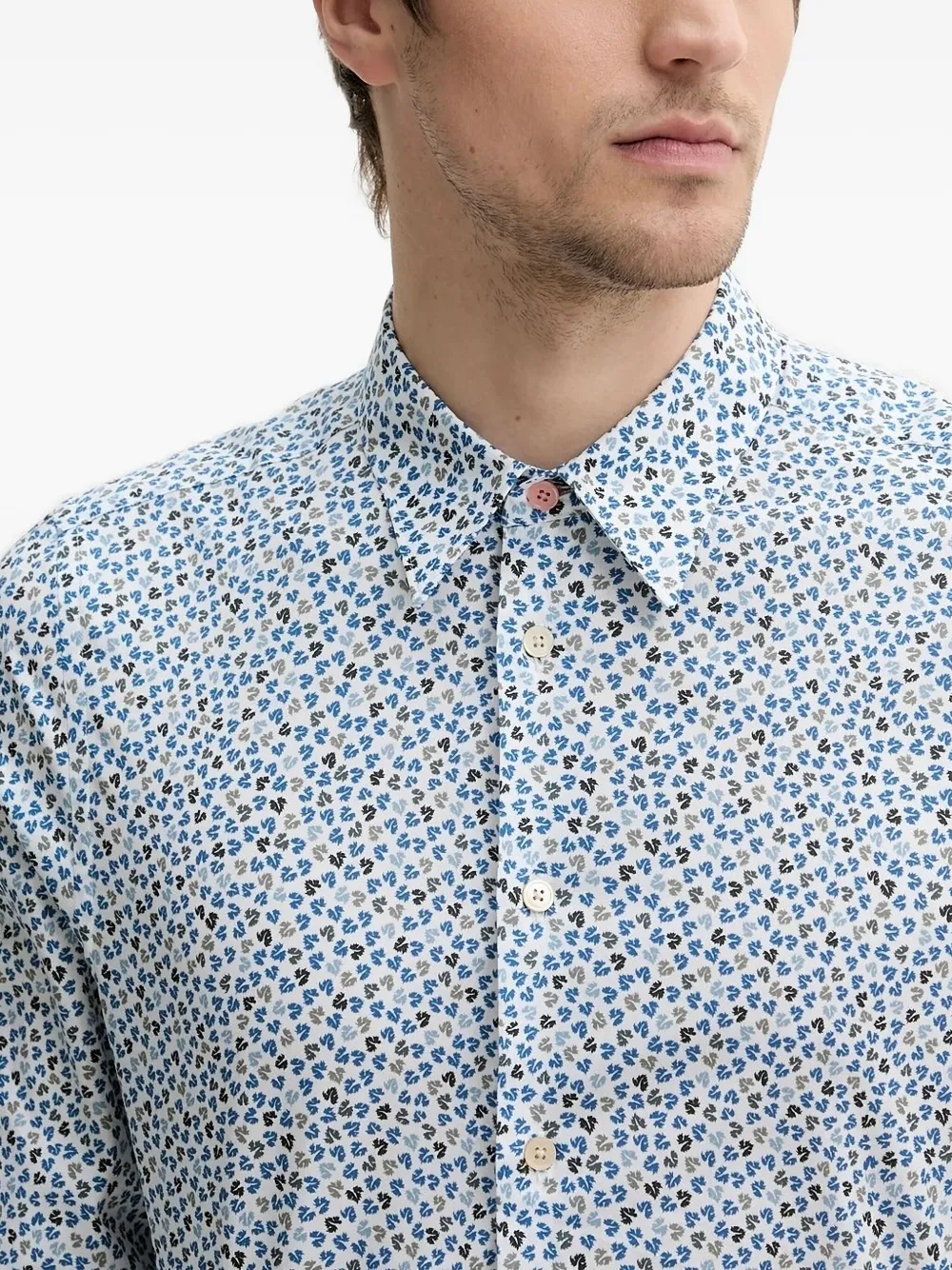 PS Paul Smith Overhemd met bloemenprint Wit