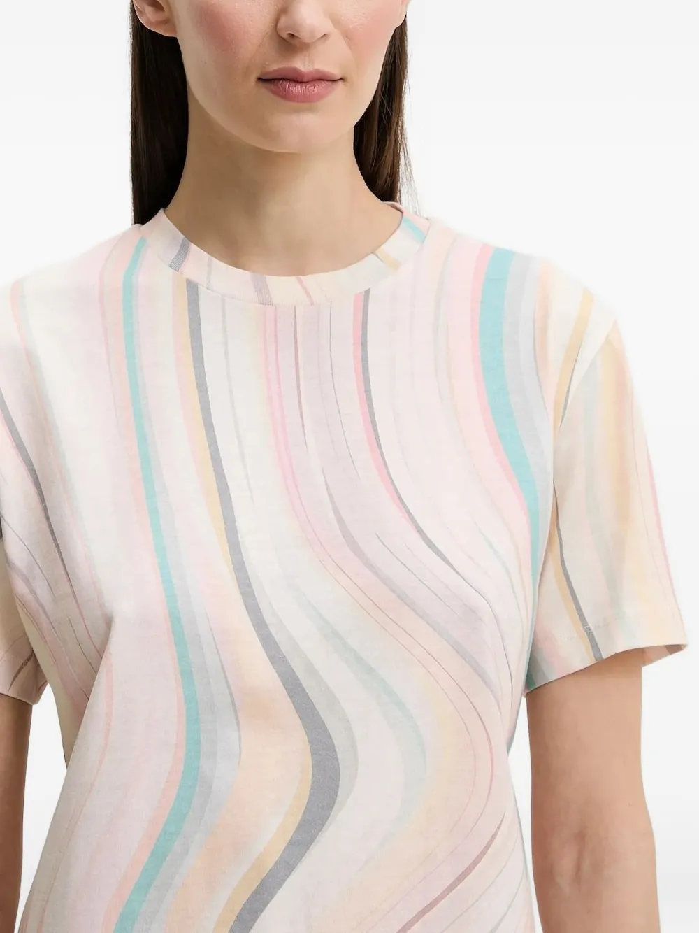 PS Paul Smith wave-print T-shirt Veelkleurig