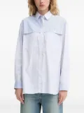 PS Paul Smith striped panelled shirt - Blue
