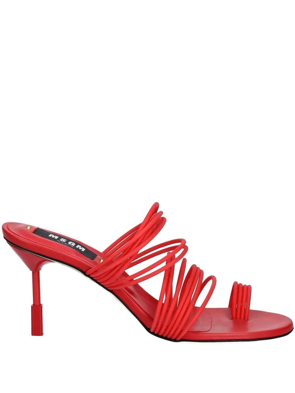 Msgm Multiple-strap Heeled Sandals In Red