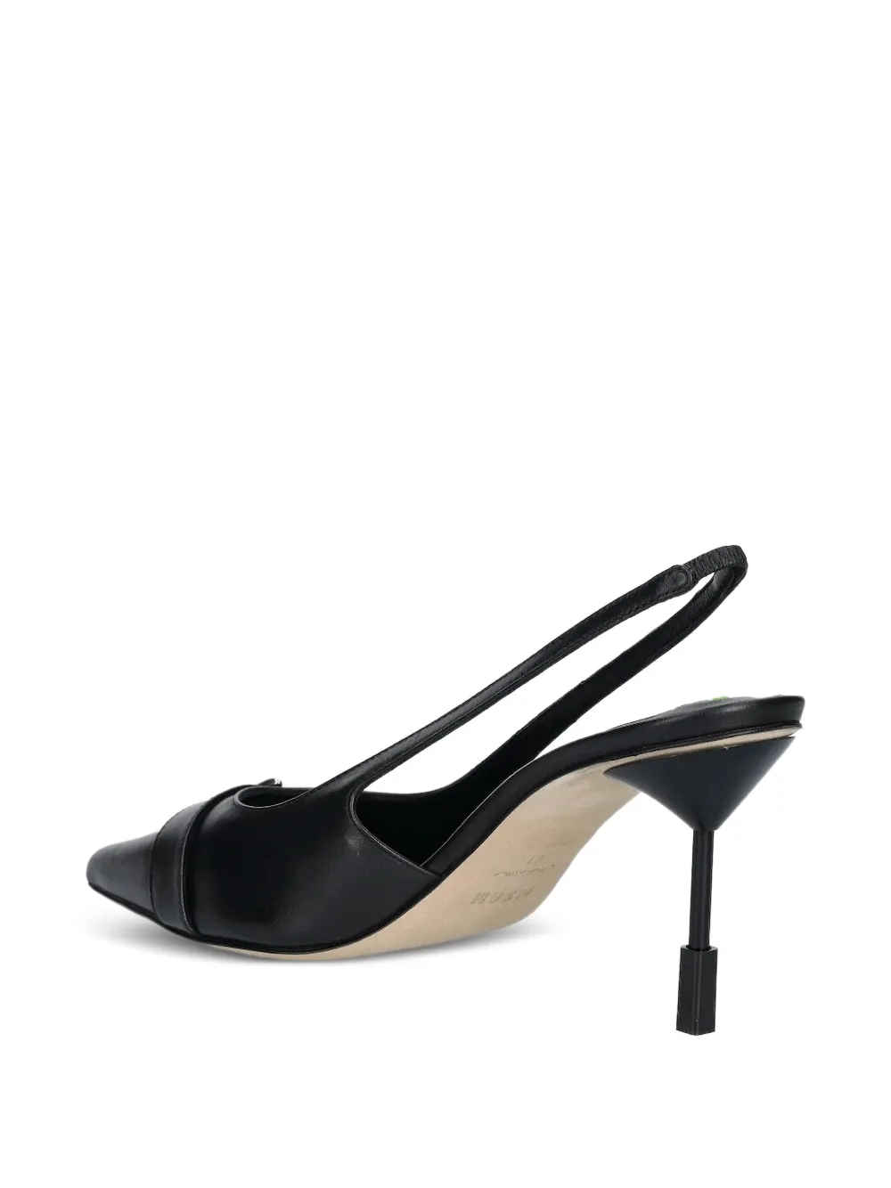 MSGM slingback leather pumps Black