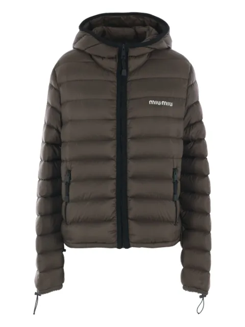 Miu Miu quilted logo jacket