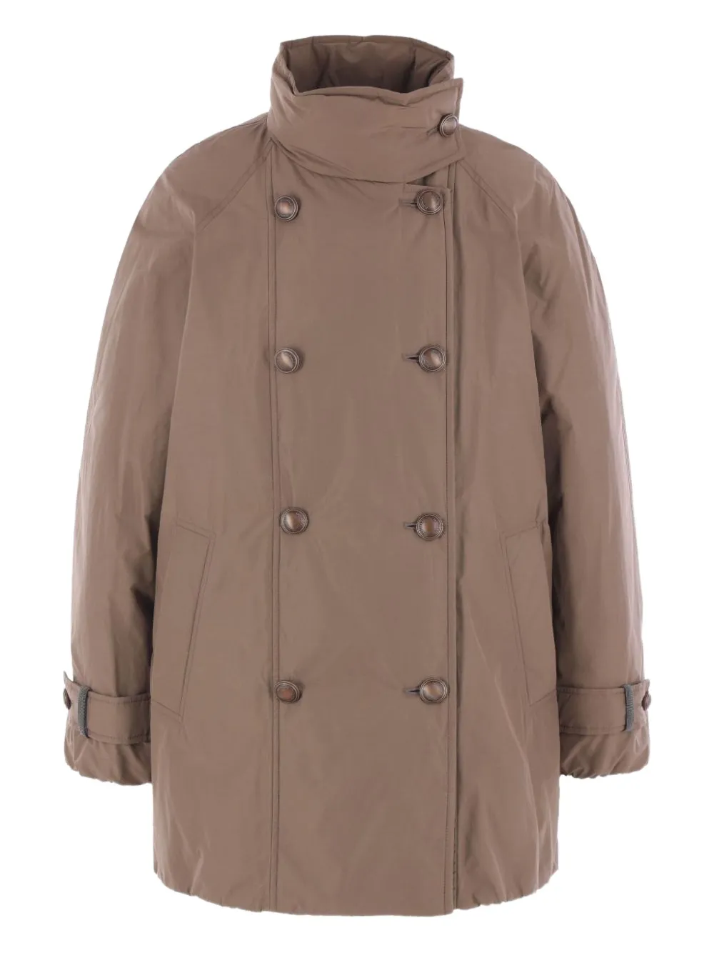 Brunello Cucinelli Jas met dubbele rij knopen Bruin