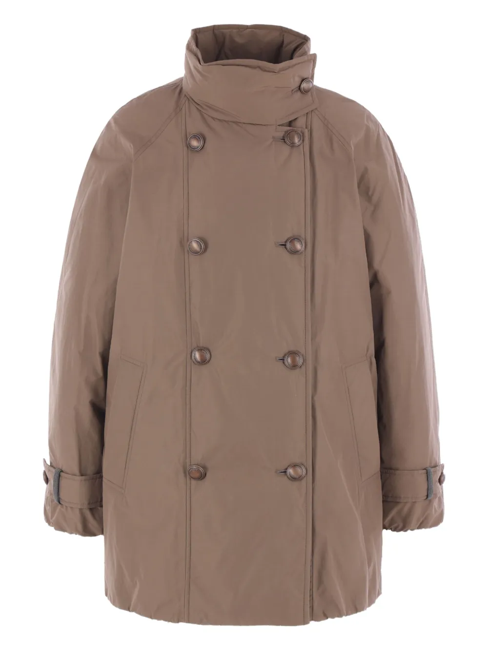Brunello Cucinelli Jas met dubbele rij knopen Bruin