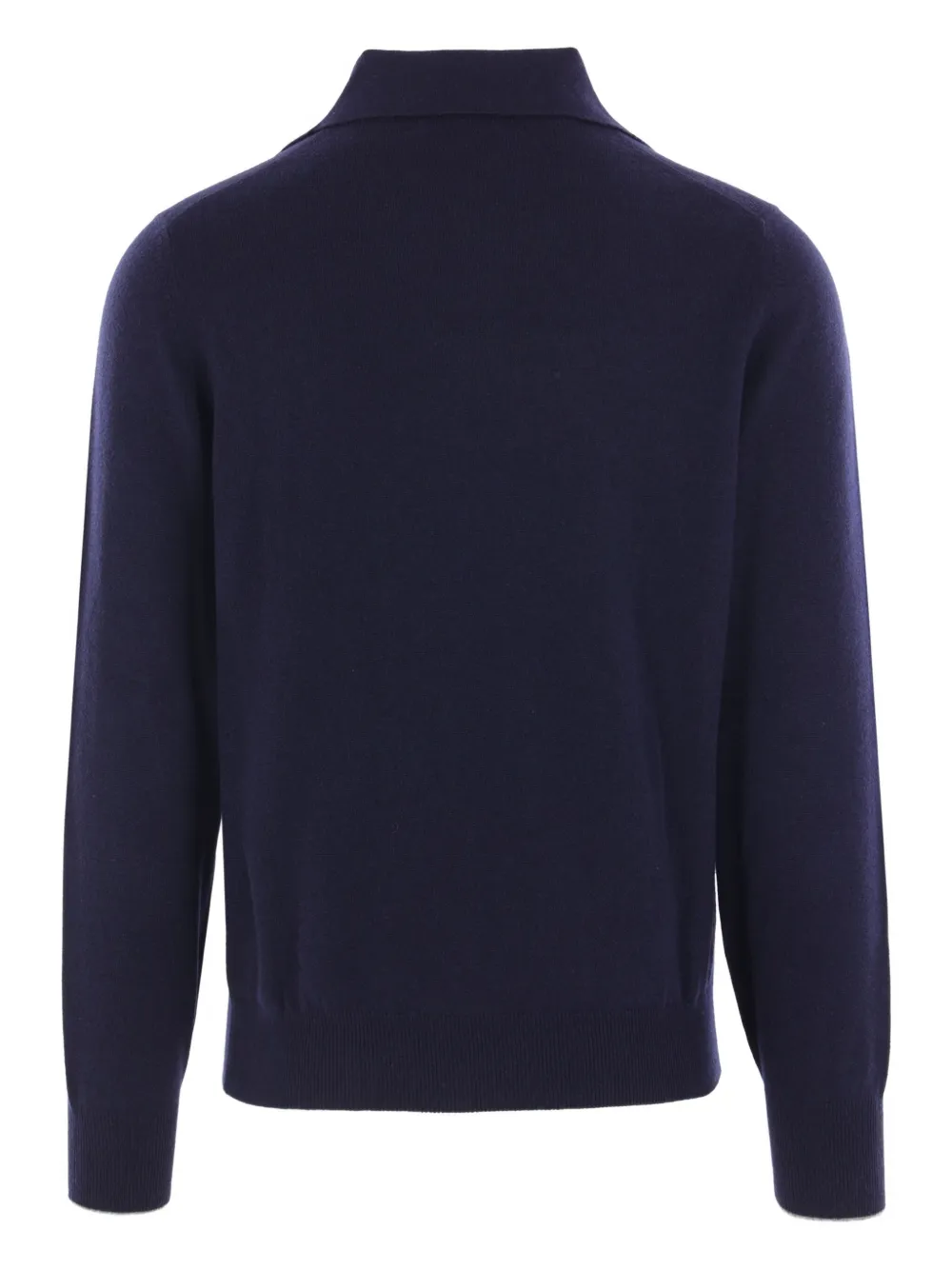 Brunello Cucinelli polo-neck cashmere sweater Blauw