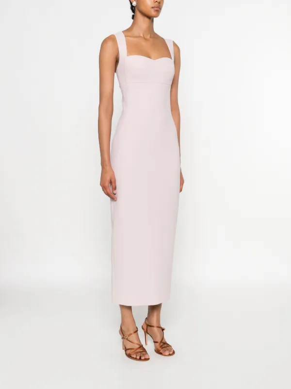 SILK LOVE & LACE Theodora Midi Dress | Neutrals | FARFETCH