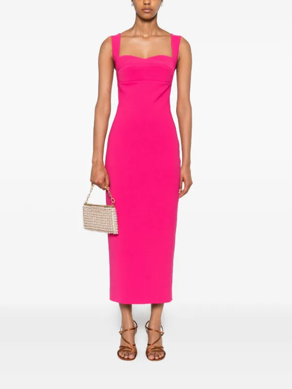 Silk Love & Lace Theodora Midi Dress - Pink