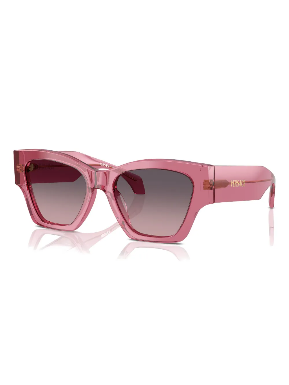 Versace Eyewear Zonnebril met cat-eye montuur Roze