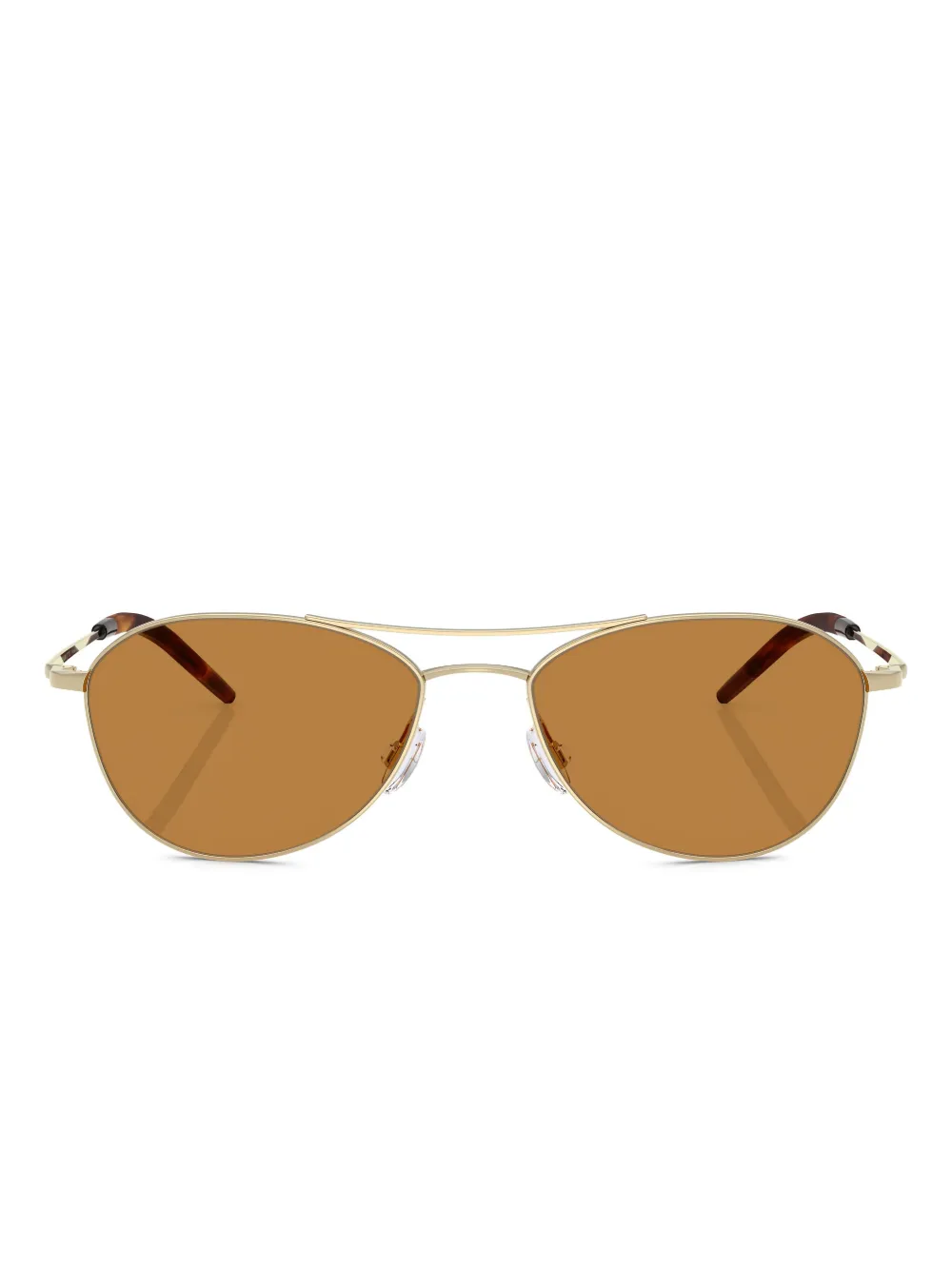 metallic frame tinted sunglasses