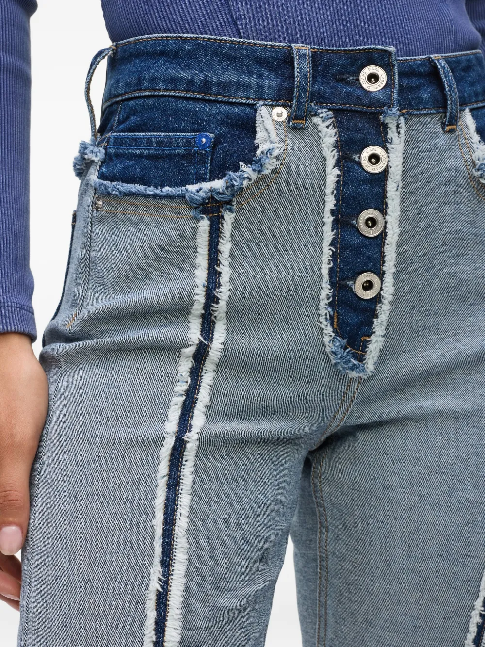 Karl Lagerfeld Jeans High-rise Straight-leg Jeans In Blue