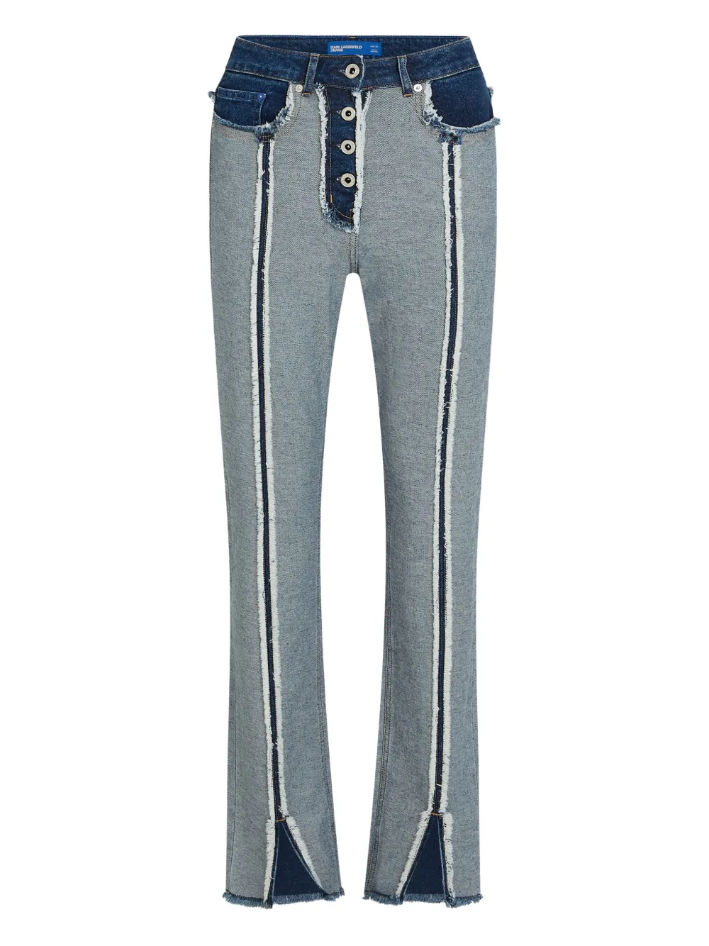 Karl Lagerfeld Jeans High-rise Straight-leg Jeans In Blue