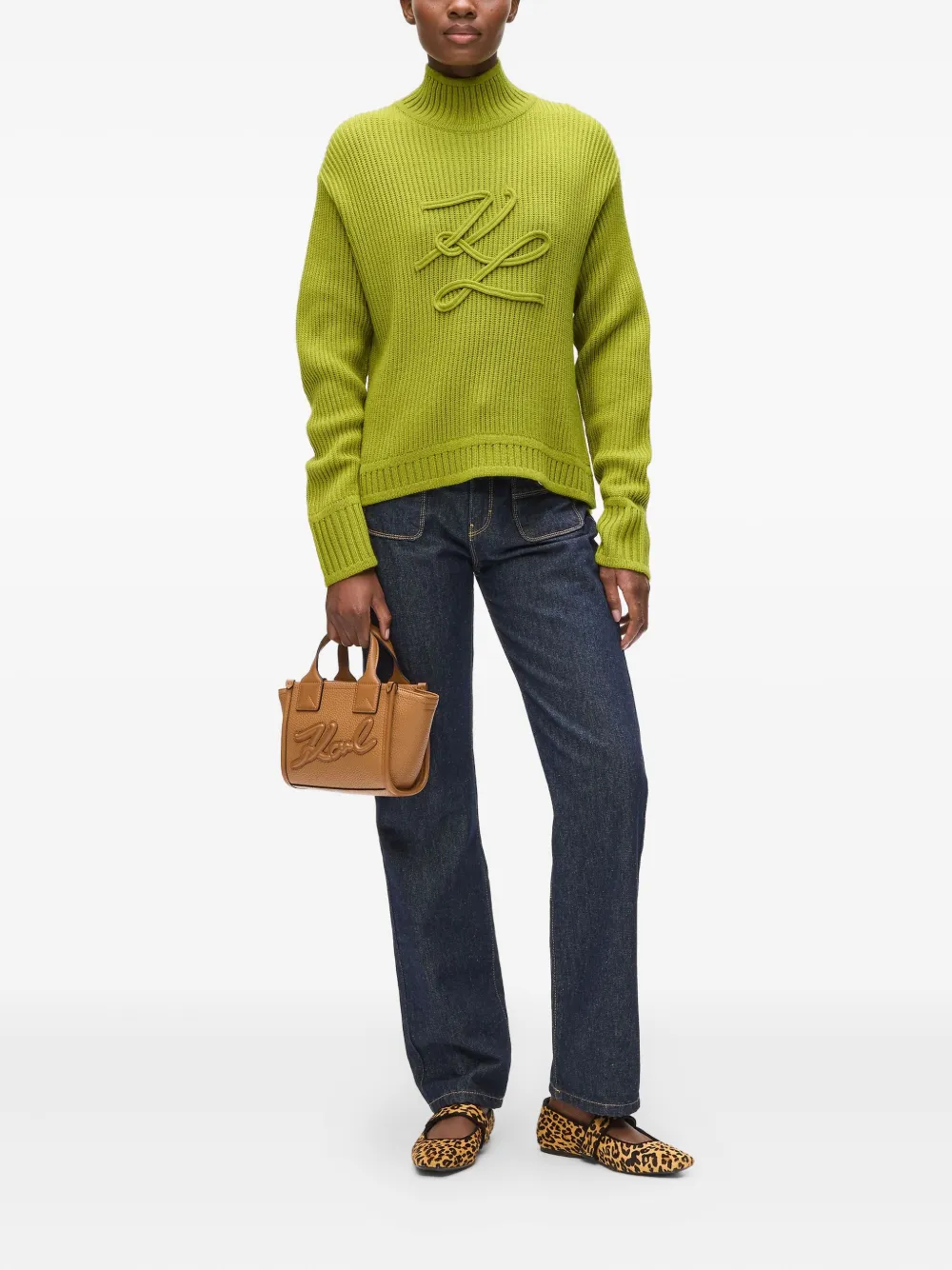 Karl Lagerfeld logo-embroidered ribbed knit sweater | Knitted Sweaters | Image 2