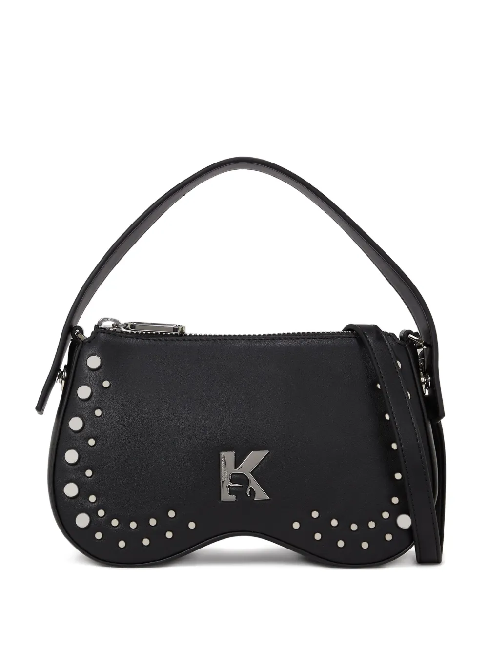 Karl Lagerfeld Jeans stud-embellished top-handle shoulder bag | Black | Image 1