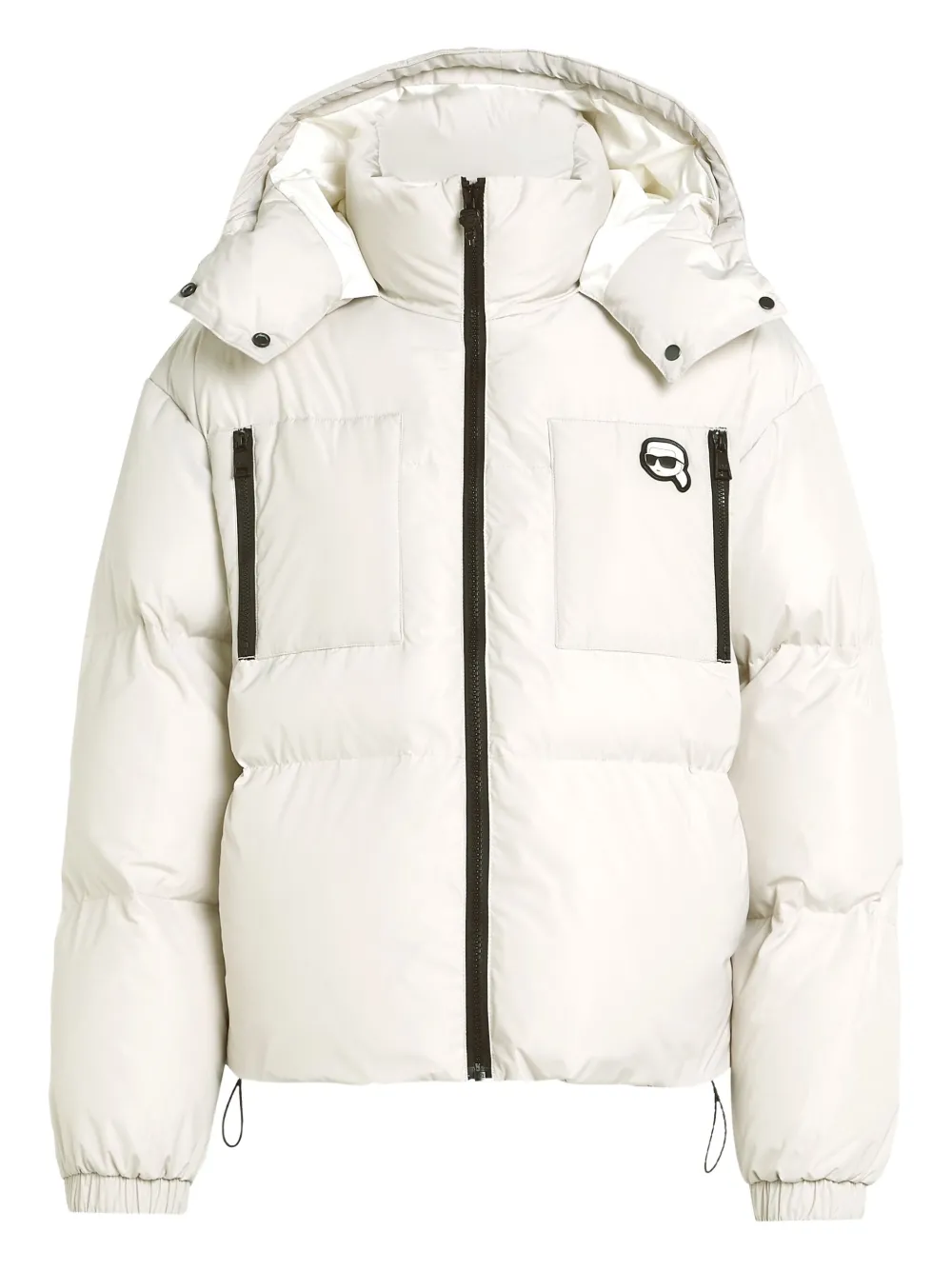 Karl Lagerfeld chamarra capitonada con capucha | blanco | Image 1