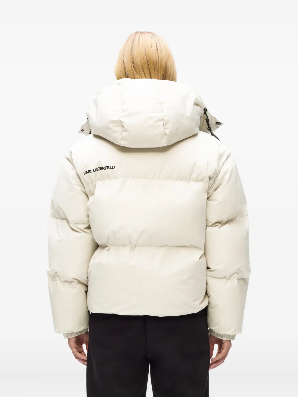 Karl Lagerfeld Donsjack met capuchon Wit