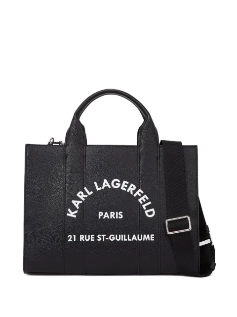 Karl Lagerfeld Borsa tote Rue St-Guillaume media con logo