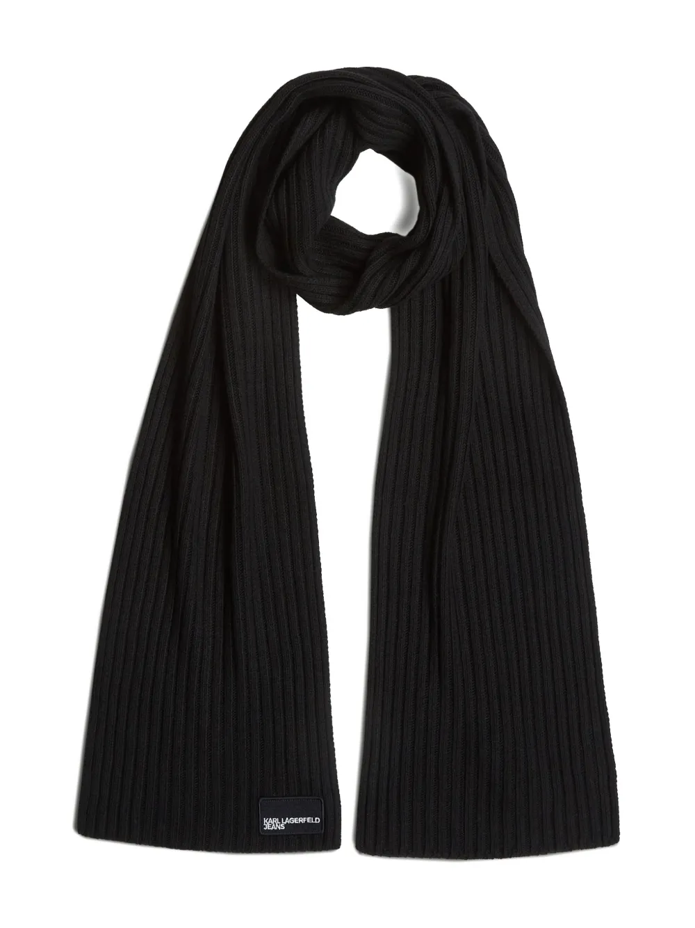 Karl Lagerfeld Jeans Sjaal met logopatch - Zwart