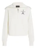 Karl Lagerfeld Eiffel Tower half-zip sweatshirt - White