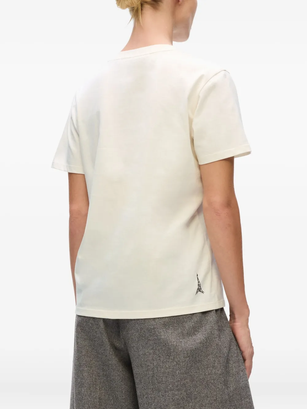 Karl Lagerfeld Paris Sketch Street-print T-shirt In Neutral