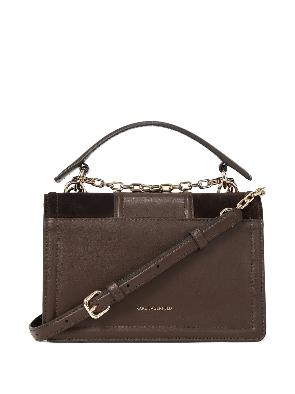 Karl Lagerfeld K Nova suède schoudertas Bruin