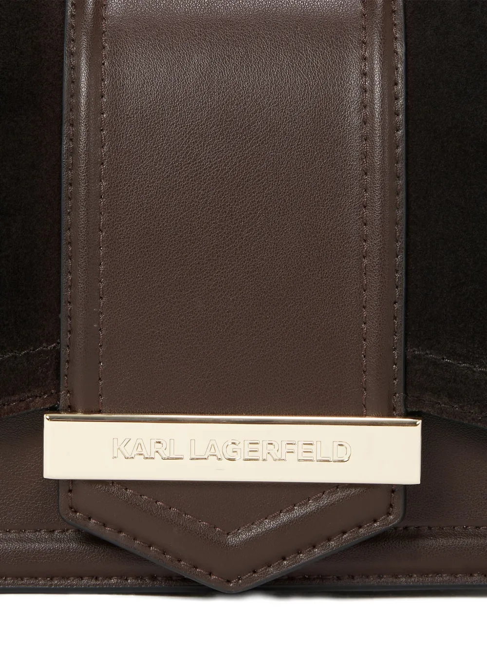 Karl Lagerfeld K Nova suède schoudertas Bruin